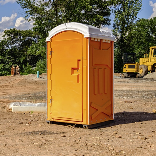 how often are the portable toilets cleaned and serviced during a rental period in Blakely